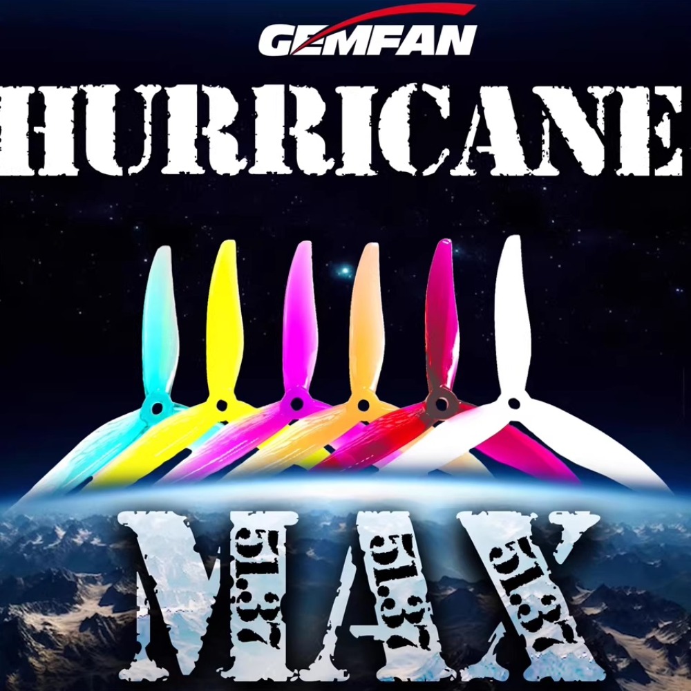 2 çift Gemfan Hurricane 51377  - Fpv Drone Motor incelemesi ve fiyatı