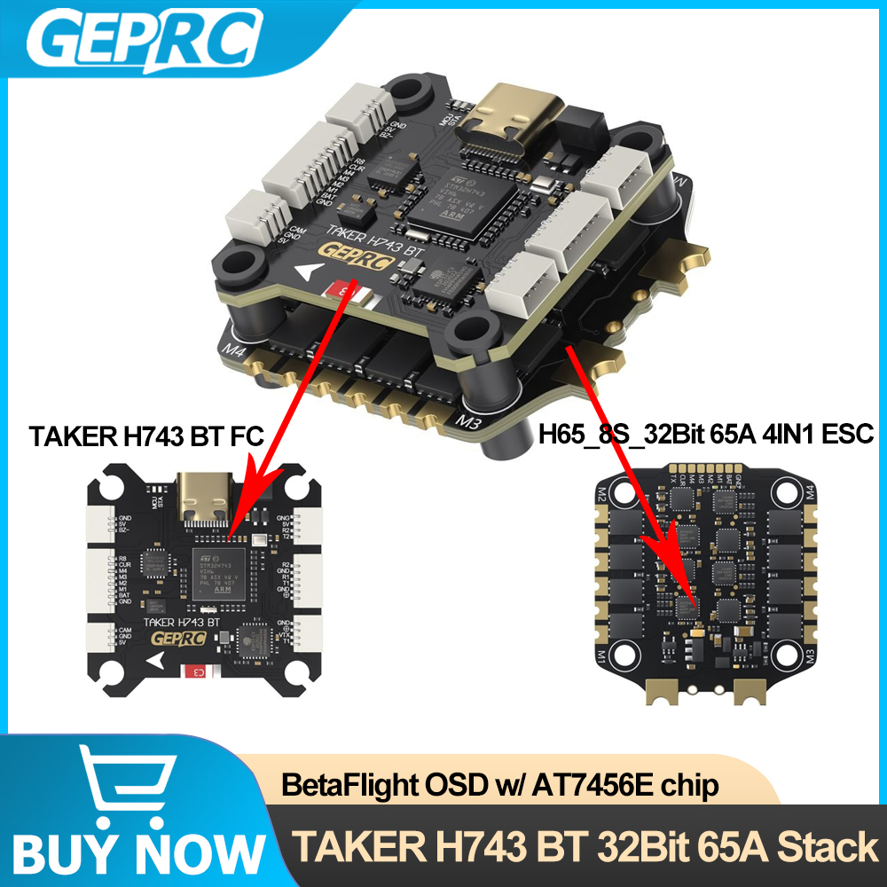 GEPRC TAKER H743 BT 32Bit 65A  - Fpv Drone Flight Controller incelemesi ve fiyatı